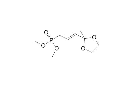 Dimethyl (2E)-3-(2-methyl-1,3-dioxolan-2-yl)-2-propenylphosphonate