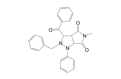 Pyrrolo[3,4-c]pyrazole-4,6(1H,5H)-dione, 3-benzoyltetrahydro-5-methyl-1-phenyl-2-(phenylmethyl)-, (3.alpha.,3a.alpha.,6a.alpha.)-