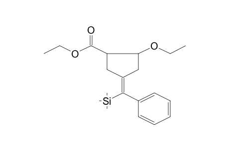 (4E)-2-ethoxy-4-[phenyl(trimethylsilyl)methylene]cyclopentanecarboxylic acid ethyl ester