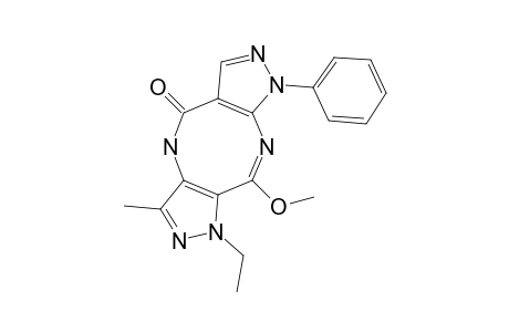 1-ETHYL-4,8-DIHYDRO-10-METHOXY-3-METHYL-8-PHENYL-DIPYRAZOLO-[3,4-B:4',3'-F]-[1,5]-DIAZOCIN-5(1H)-ONE