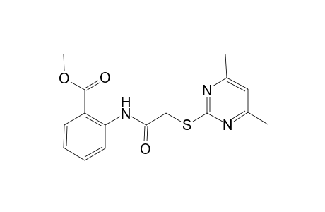 Benzoic acid, 2-[[[(4,6-dimethyl-2-pyrimidinyl)thio]acetyl]amino]-, methyl ester