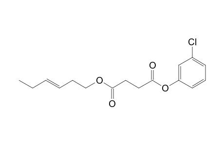 Succinic acid, 3-chlorophenyl trans-hex-3-en-1-yl ester