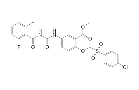 alpha-[(p-chlorophenyl)sulfonyl]-5-[3-(2,6-difluorobenzoyl)ureido]-o-anisic acid, methyl ester