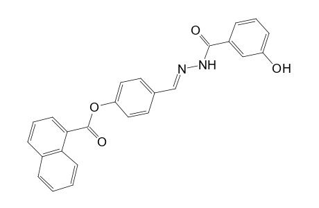 1-naphthalenecarboxylic acid, 4-[(E)-[2-(3-hydroxybenzoyl)hydrazono]methyl]phenyl ester