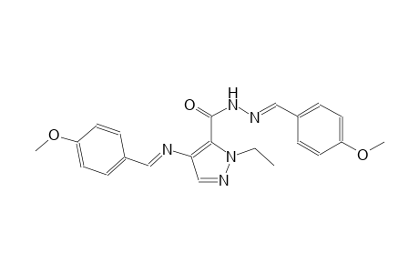 1-ethyl-N'-[(E)-(4-methoxyphenyl)methylidene]-4-{[(E)-(4-methoxyphenyl)methylidene]amino}-1H-pyrazole-5-carbohydrazide