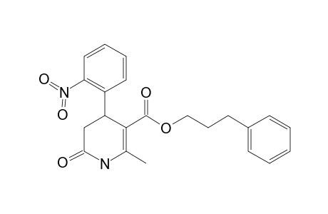 Pyridine-5-carboxylic acid, 1,2,3,4-tetrahydro-6-methyl-4-(2-nitrophenyl)-2-oxo-, 3-phenylpropyl ester