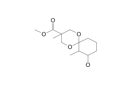 8-Hydroxy-3,7-dimethyl-1,5-dioxa-spiro[5.5]undecane-3-carboxylic acid, methyl ester