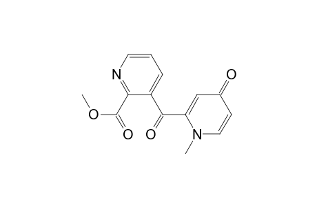 2-Pyridinecarboxylic acid, 3-[(1,4-dihydro-1-methyl-4-oxo-2-pyridinyl)carbonyl]-, methyl ester