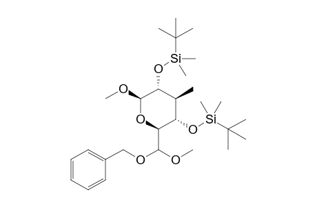 (2R,3R,4S,5S,6S)-3,5-Di-(tert-butyldimethylsiloxy)-6-benzyloxymethoxymethyl-2-methoxy-4-methyl-3,4,5,6-tetrahydro-2H-pyran
