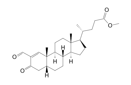 Methyl 2-Formyl-3-oxo-5-.beta.-chol-1-en-24-oate