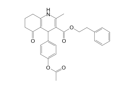 2-Phenylethyl 4-[4-(acetyloxy)phenyl]-2-methyl-5-oxo-1,4,5,6,7,8-hexahydro-3-quinolinecarboxylate