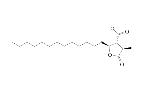 (2S,3R,4R)-4-methyl-5-oxidanylidene-2-tridecyl-oxolane-3-carboxylic acid