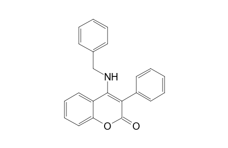 3-Phenyl-4-[(phenylmethyl)amino]-1-benzopyran-2-one