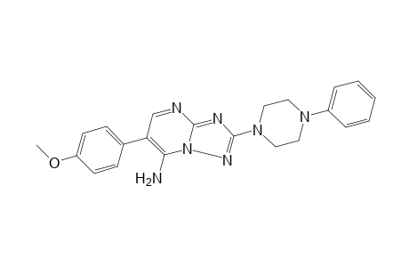 7-AMINO-6-(p-METHOXYPHENYL)-2-(4-PHENYL-1-PIPERAZINYL)-s-TRIAZOLO[1,5-a]-PYRIMIDINE