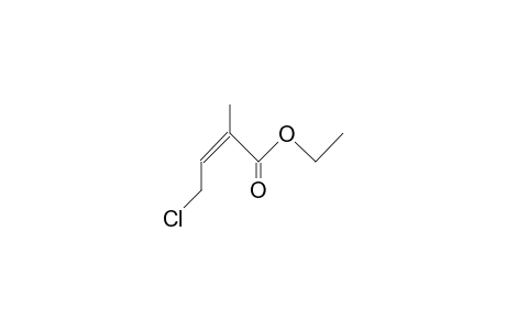 4-Chloro-2-methyl-cis-2-butenoic acid, ethyl ester