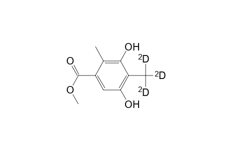 Benzoic acid, 3,5-dihydroxy-2-methyl-4-(methyl-D3)-, methyl ester