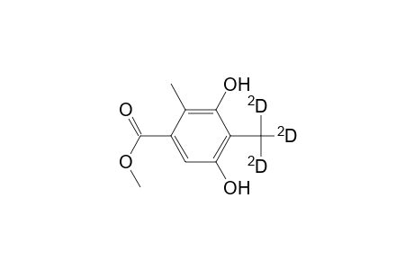 Benzoic acid, 3,5-dihydroxy-2-methyl-4-(methyl-D3)-, methyl ester