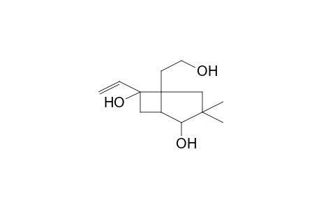 5-(2-hydroxyethyl)-3,3-dimethyl-6-vinyl-bicyclo[3.2.0]heptane-2,6-diol