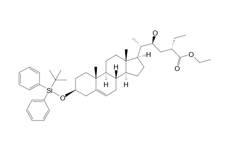 (2S,4S,5S)-5-[(3S,8S,9S,10R,13S,14S,17R)-3-[tert-butyl(diphenyl)silyl]oxy-10,13-dimethyl-2,3,4,7,8,9,11,12,14,15,16,17-dodecahydro-1H-cyclopenta[a]phenanthren-17-yl]-2-ethyl-4-hydroxy-hexanoic acid ethyl ester