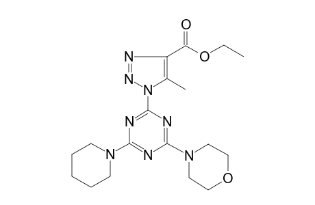 5-Methyl-1-(4-morpholino-6-piperidino-s-triazin-2-yl)triazole-4-carboxylic acid ethyl ester