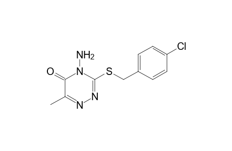 4-amino-3-[(p-chlorobenzyl)thio]-6-methyl-as-triazin-5(4H)-one