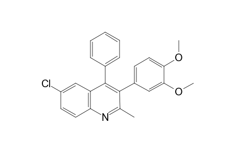 6-chloro-3-(3,4-dimethoxyphenyl)-4-phenylquinaldine