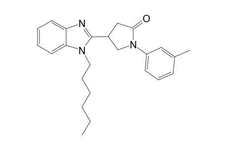 2-Pyrrolidinone, 4-(1-hexyl-1H-1,3-benzimidazol-2-yl)-1-(3-methylphenyl)-