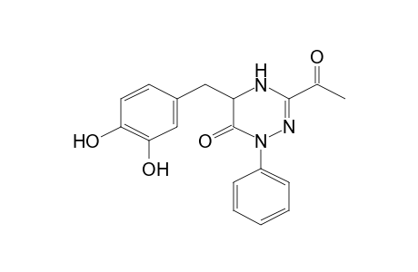3-Acetyl-5-(3,4-dihydroxybenzyl)-1-phenyl-4,5-dihydro-1H-[1,2,4]triazin-6-one