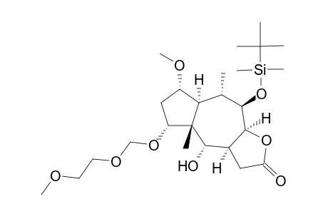 [3a.alpha.4.alpha.,4a.beta.,5.alpha.,7.alpha.,7a.alpha.,8.alpha.,9.beta.,9a.alpha.]-(+-)-9-[[(1,1-Dimethylethyl)dimethylsilyl]oxy]-4-hydroxy-3a,4,4a,5,6,7,7a,8,9,9a-decahydro-4a,8-dimethyl-5-[(2-methoxyethoxy)methoxy]-7-methoxyazuleno[6.5-b]furan-2(3H)-one