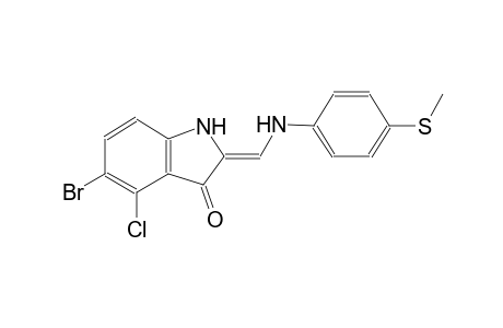 (2Z)-5-bromo-4-chloro-2-{[4-(methylsulfanyl)anilino]methylene}-1,2-dihydro-3H-indol-3-one