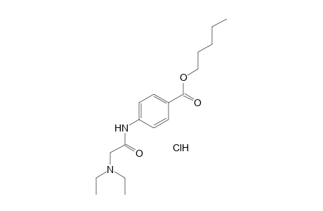 p-(2-diethylaminoacetamido)benzoic acid, pentyl ester, hydrochloride