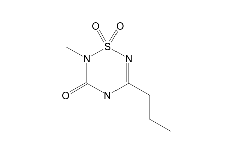 2-methyl-5-propyl-2H-1,2,4,6-thiatriazin-3(4H)-one, 1,1-dioxide