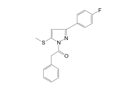 3-(p-fluorophenyl)-5-(methylthio)-1-(phenylacetyl)pyrazole
