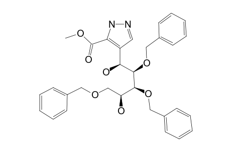 4-(2,3,5-TRIBENZYLOXY-1,4-DIHYDROXY-D-ALTRO-PENT-1-YL)-3(5)-CARBOMETHOXYPYRAZOLE