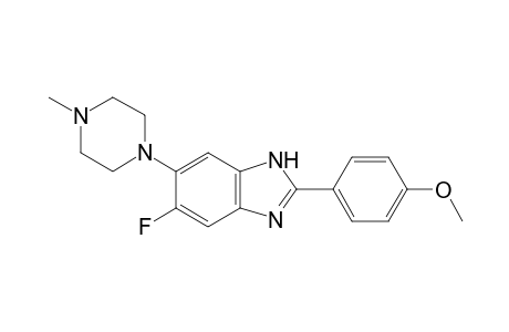 (1H)Benzimidazole, 5-fluoro-2-(4-methoxyphenyl)-6-(4-methylpiperazin-1-yl)-