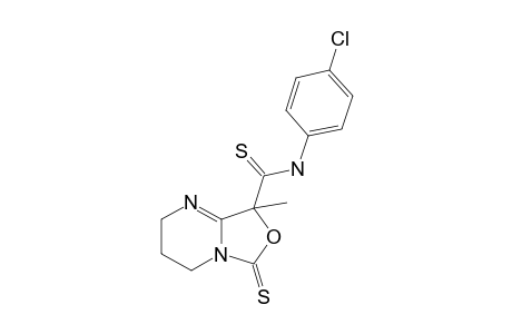 N-(4-chlorophenyl)-8-methyl-6-sulfanylidene-3,4-dihydro-2H-oxazolo[3,4-a]pyrimidine-8-carbothioamide