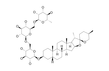 RACEMOSIDE-B;(25-S)-5-BETA-SPIROSTAN-3-BETA-OL-3-O-ALPHA-L-RHAMOPYRANOSYL-(1->6)-BETA-D-GLUCOPYRANOSYL-(1->6)-BETA-D-GLUCOPYRANOSIDE