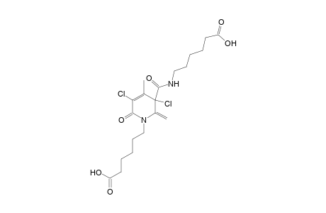 3-[(5-carboxypentyl)carbamoyl]-3,5-dichloro-3,6-dihydro-4-methyl-2-methylene-6-oxo-1(2H)-pyridinehexanic acid