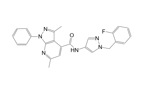N-[1-(2-fluorobenzyl)-1H-pyrazol-4-yl]-3,6-dimethyl-1-phenyl-1H-pyrazolo[3,4-b]pyridine-4-carboxamide