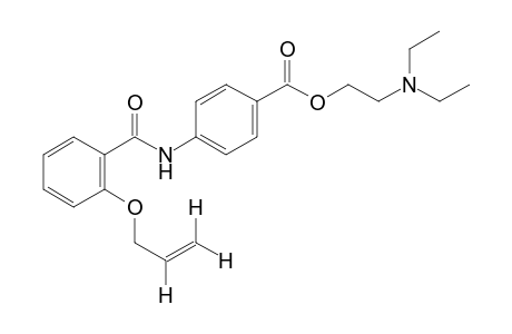 p-[o-(allyloxy)benzamido]benzoic acid, 2-(diethylamino)ethyl ester