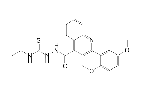 2-{[2-(2,5-dimethoxyphenyl)-4-quinolinyl]carbonyl}-N-ethylhydrazinecarbothioamide