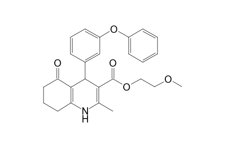 2-Methoxyethyl 2-methyl-5-oxo-4-(3-phenoxyphenyl)-1,4,5,6,7,8-hexahydro-3-quinolinecarboxylate