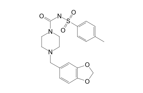 4-(1,3-benzodioxol-5-ylmethyl)-N-(4-methylphenyl)sulfonyl-1-piperazinecarboxamide