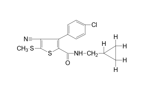 3-(p-chlorophenyl)-4-cyano-N-(cyclopropylmethyl)-5-(methylthio)-2-thiophenecarboxamide