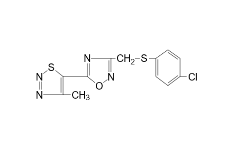 3-{[(p-chlorophenyl)thio]methyl}-5-(4-methyl-1,2,3-thiadiazol-5-yl)-1,2,4-oxadiazole