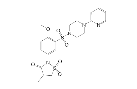 3-isothiazolidinone, 2-[4-methoxy-3-[[4-(2-pyridinyl)-1-piperazinyl]sulfonyl]phenyl]-4-methyl-, 1,1-dioxide