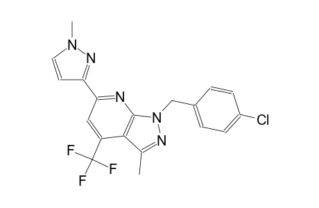 1H-pyrazolo[3,4-b]pyridine, 1-[(4-chlorophenyl)methyl]-3-methyl-6-(1-methyl-1H-pyrazol-3-yl)-4-(trifluoromethyl)-