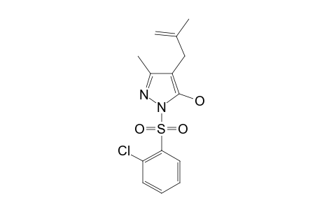 1-[(o-chlorophenyl)sulfonyl]-3-methyl-4-(2-methylallyl)pyrazol-5-ol