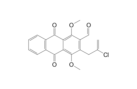 3-(2'-chloroprop-2'-enyl)-1,4-dimethoxy-9,10-dioxo-9,10-dihydroanthracene-2-carbaldehyde