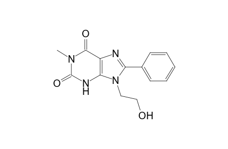 8-Phenyl-1-methyl-9-(2'-hydroxyethyl)-9H-purine-2,6(1H,3H)-dione